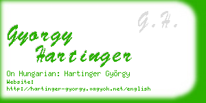 gyorgy hartinger business card