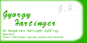 gyorgy hartinger business card